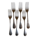 6 fourchettes de table métal argenté P de Ruolz silver plated forks 21 cm