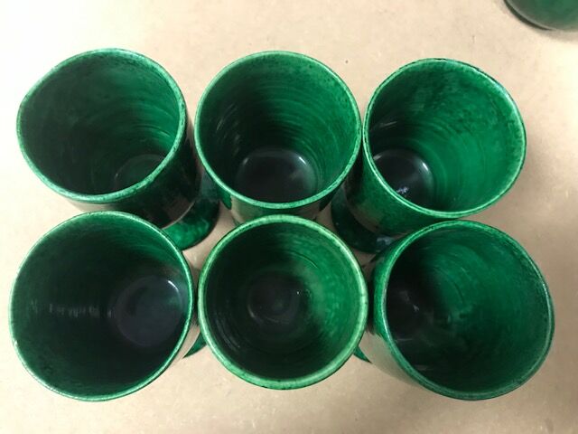 Glazed earthenware service by Foucard Jourdan Vallauris, 1960s