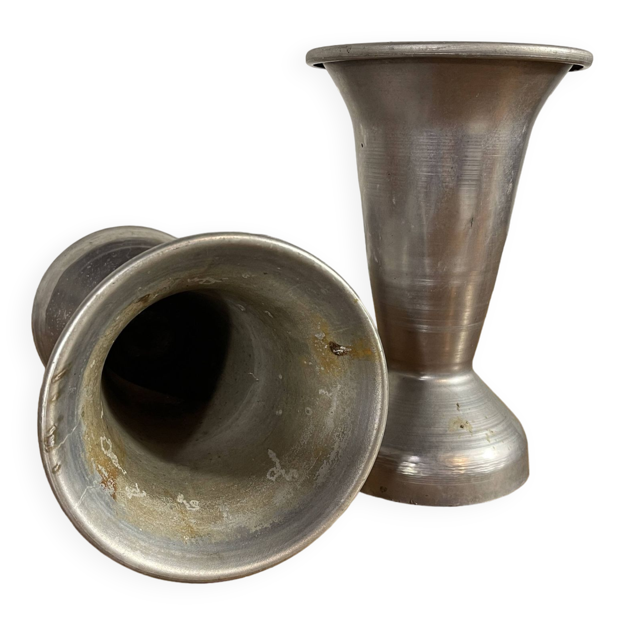 Paire de vase en alu