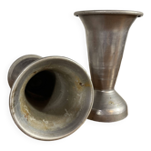 Pair of aluminum vase