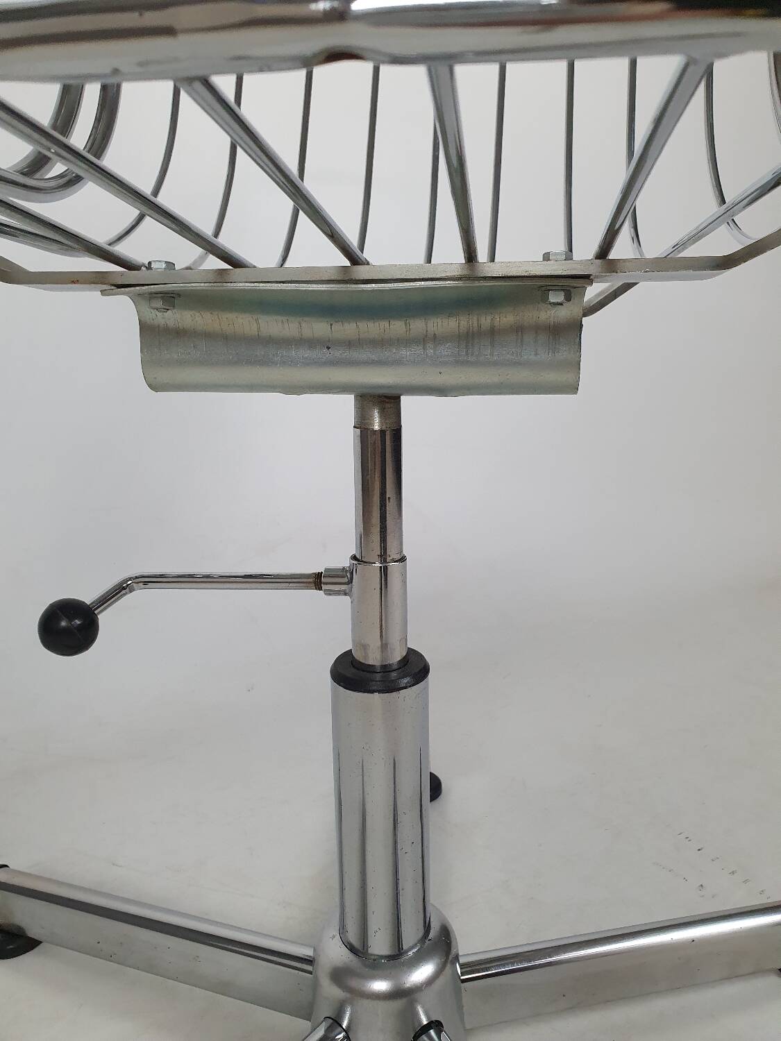 Vintage chrome swivel armchair