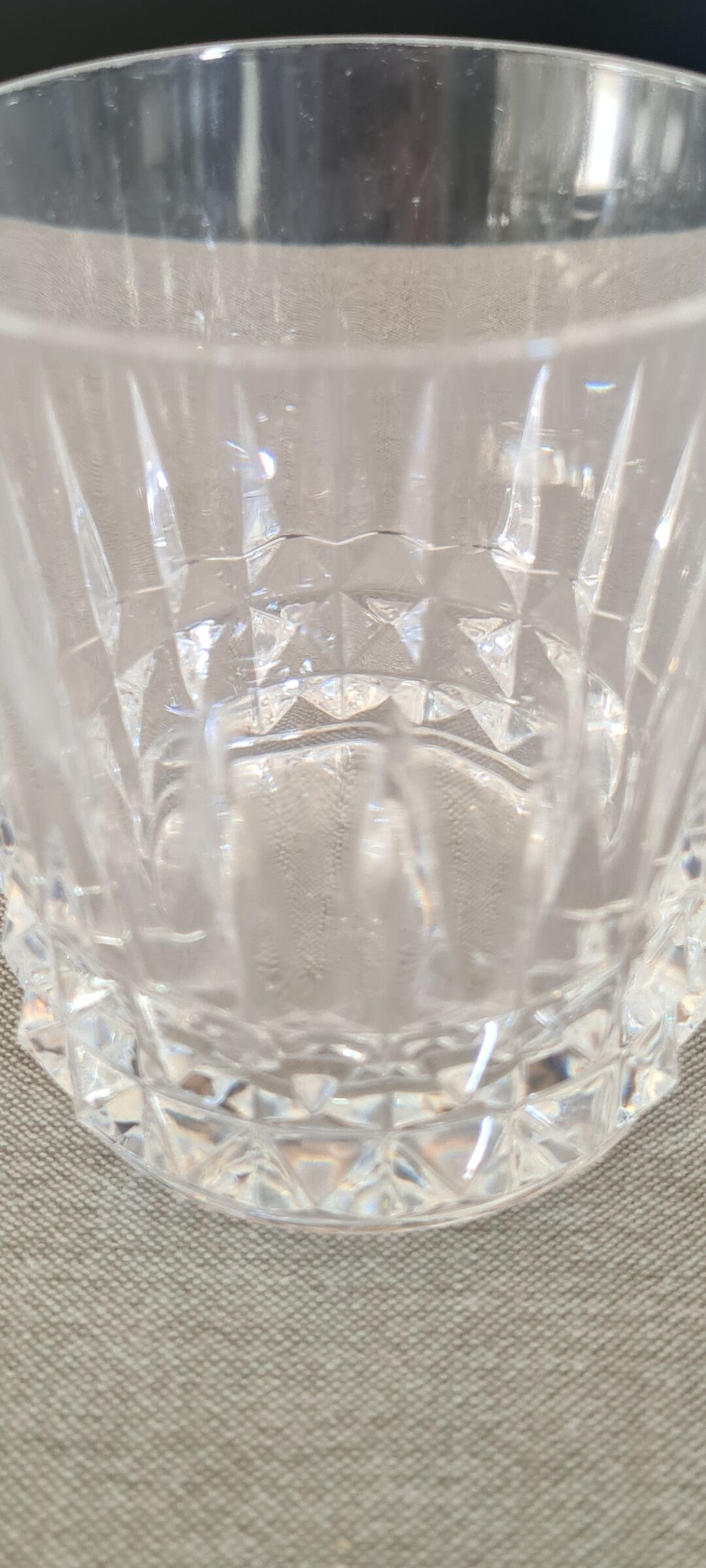 Crystal whiskey glasses from Arques Tuileries Vilandry