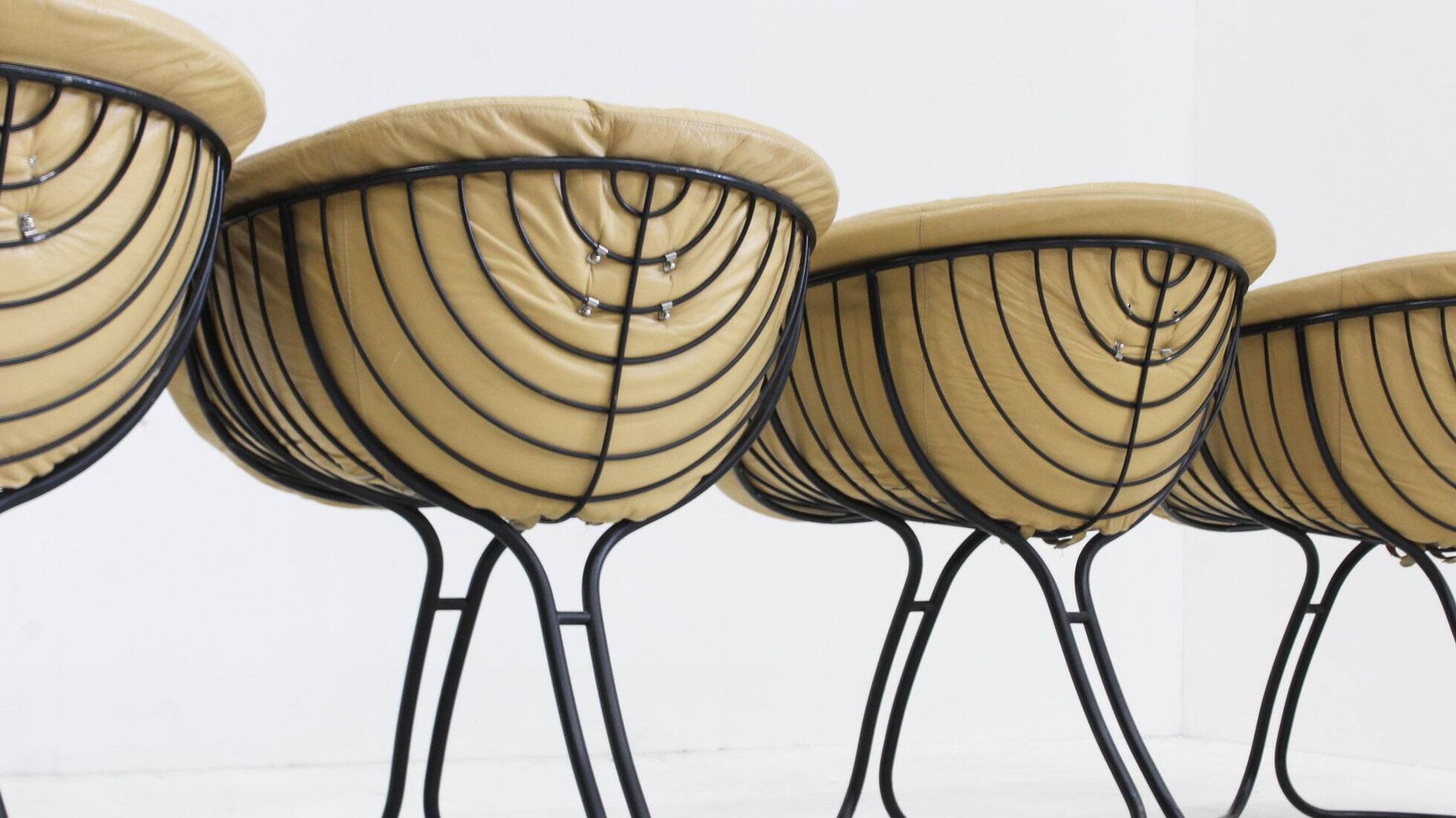Set of 4 Pan Am dining chairs by Gastone Rinaldi for Rima Italy 1970s