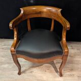 Walnut office chair – Restoration period – 19th century