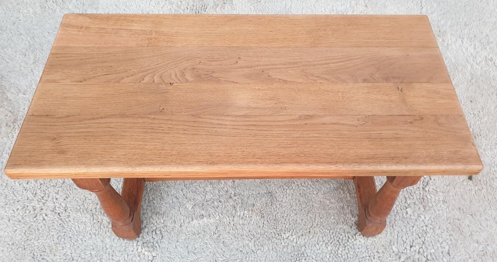 Coffee table with balusters in the manner of farmhouse tables