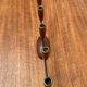 Teak candlestick in mid-century Danish string style, 1960s.