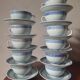 11 cups and saucers in vintage Chinese porcelain
