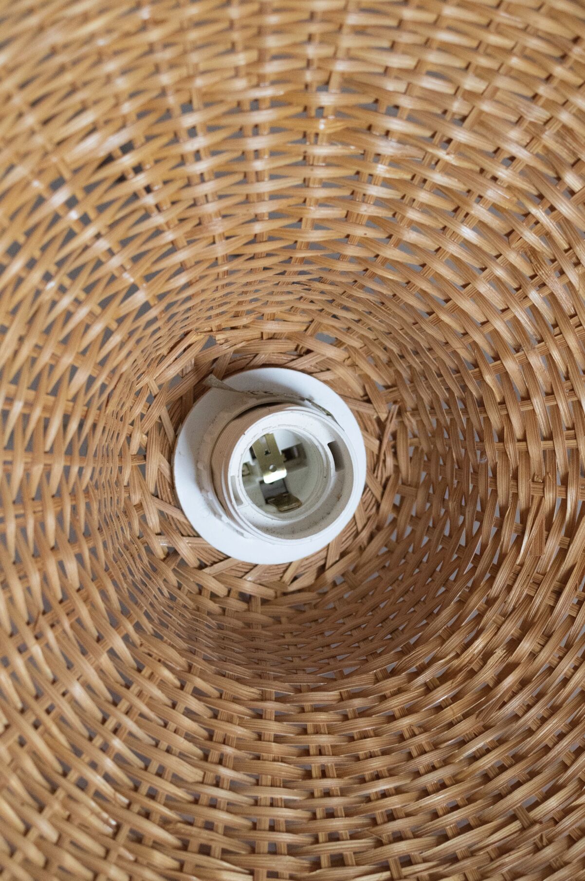 Vintage rattan wicker pendant lamp