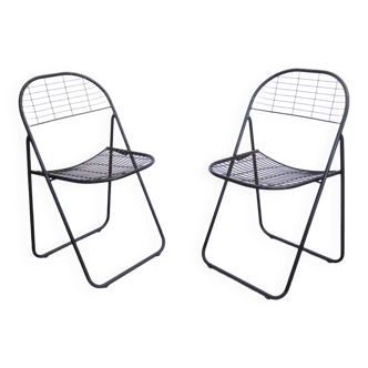 Pair of Aland Niels Gammelgaard chairs Ikea 1980