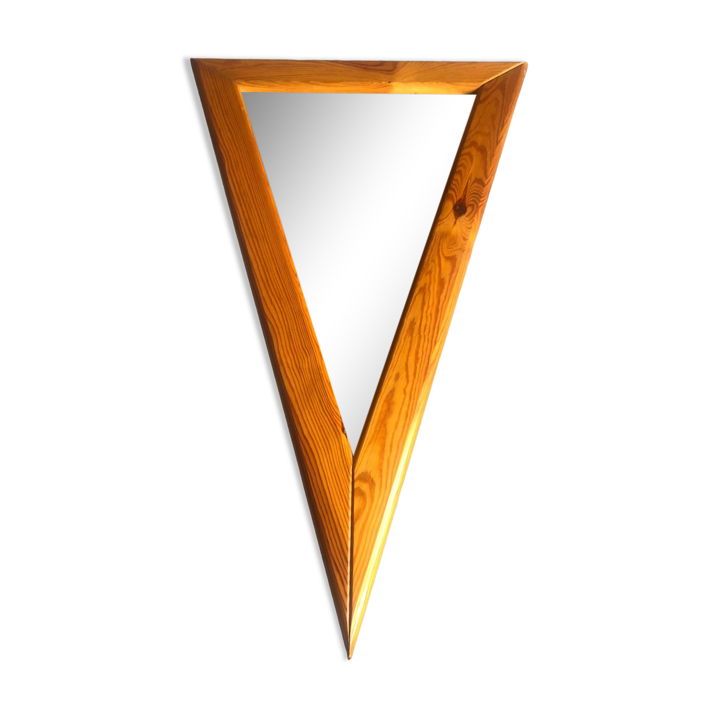 Triangular mirror 80s vintage 57x95cm