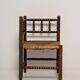 Provincial antique bobbin corner chair from the mid-century, France, 1940s.