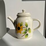 Vintage sunflower teapot Sarreguemines model Farandole H:20cm