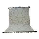 Berber Rug in Ecru Wool with Geometric Patterns 3x2 m Traditional Elegance