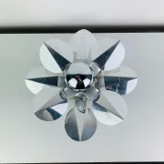 Space Age chrome flower wall light from the 1960s.