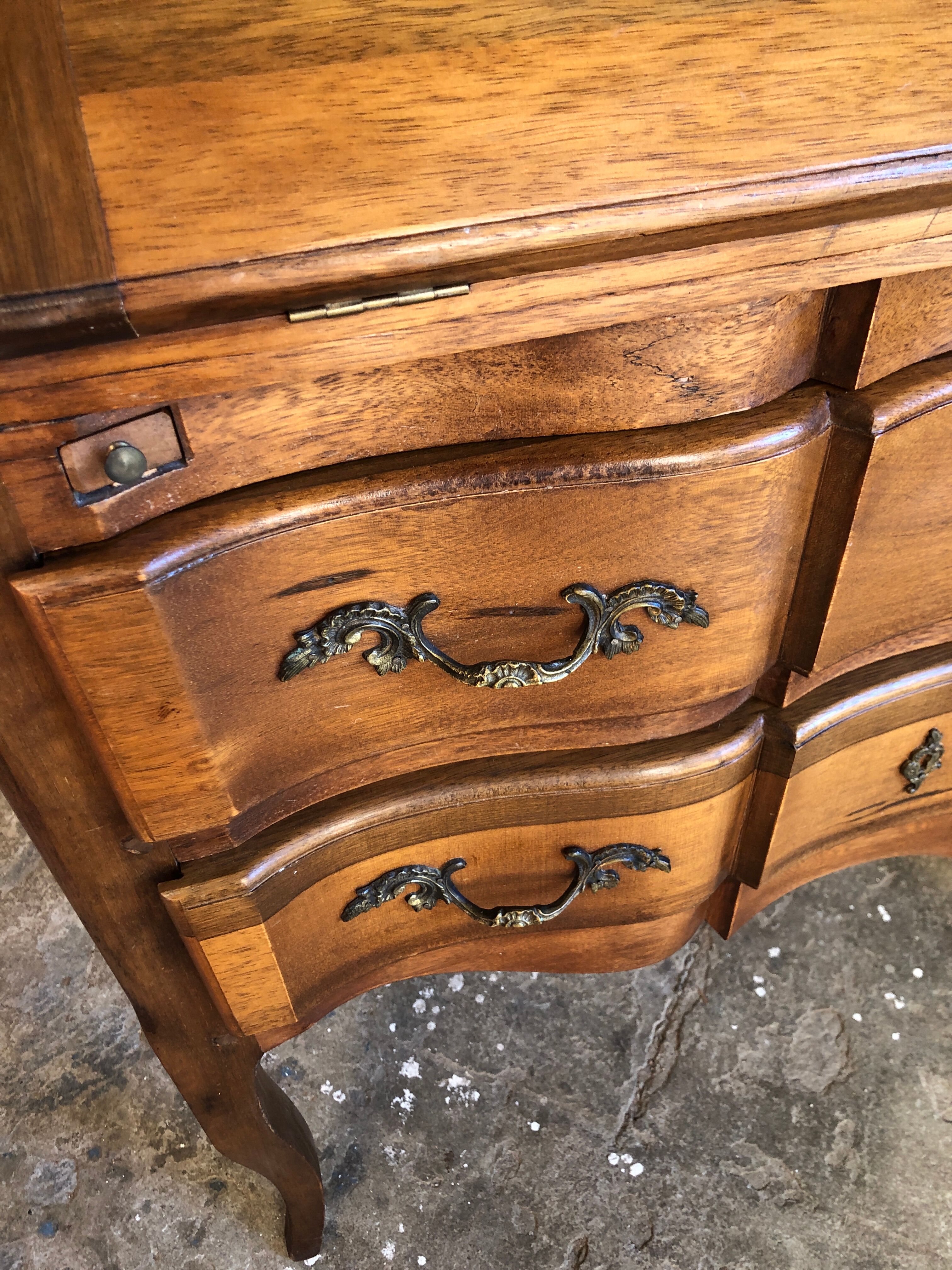 Louis XV donkey back desk in oak