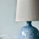 Lampe céramique grès bleu