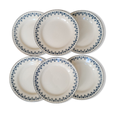 Set 6 plates Terre de Fer Barbeaux