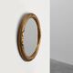 Art Deco oval gilt oak mirror, Belgium 1920s