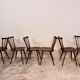 Set of 6 Fanett bistro chairs from the 1960s.