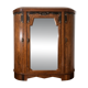 Armoire Art Déco française en noyer, miroir biseauté et marqueterie, 1930