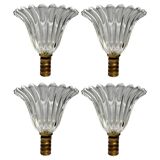 Murano Glass Wall Lamps attributed to Ercole Barovier, Italy, 1940s, Set of 4