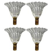 Murano Glass Wall Lamps attributed to Ercole Barovier, Italy, 1940s, Set of 4