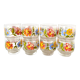 Verres vintage fleuris Arcoroc