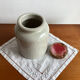 Glazed sandstone mustard pot Meaux