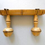 2 wooden pads coat rack imitating bamboo