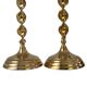 Pair of mid-century twisted metal candle holders