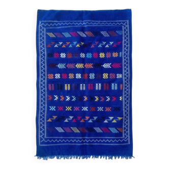 Small blue Berber rug 100x150 cm