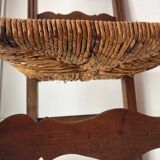 Wood and straw children's chair