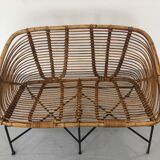 Mid-Century Rattan Bench, 1960s Product Overview