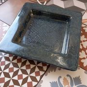 Centrepiece or large ceramic catchall in glazed ceramic signed Vila Clara.