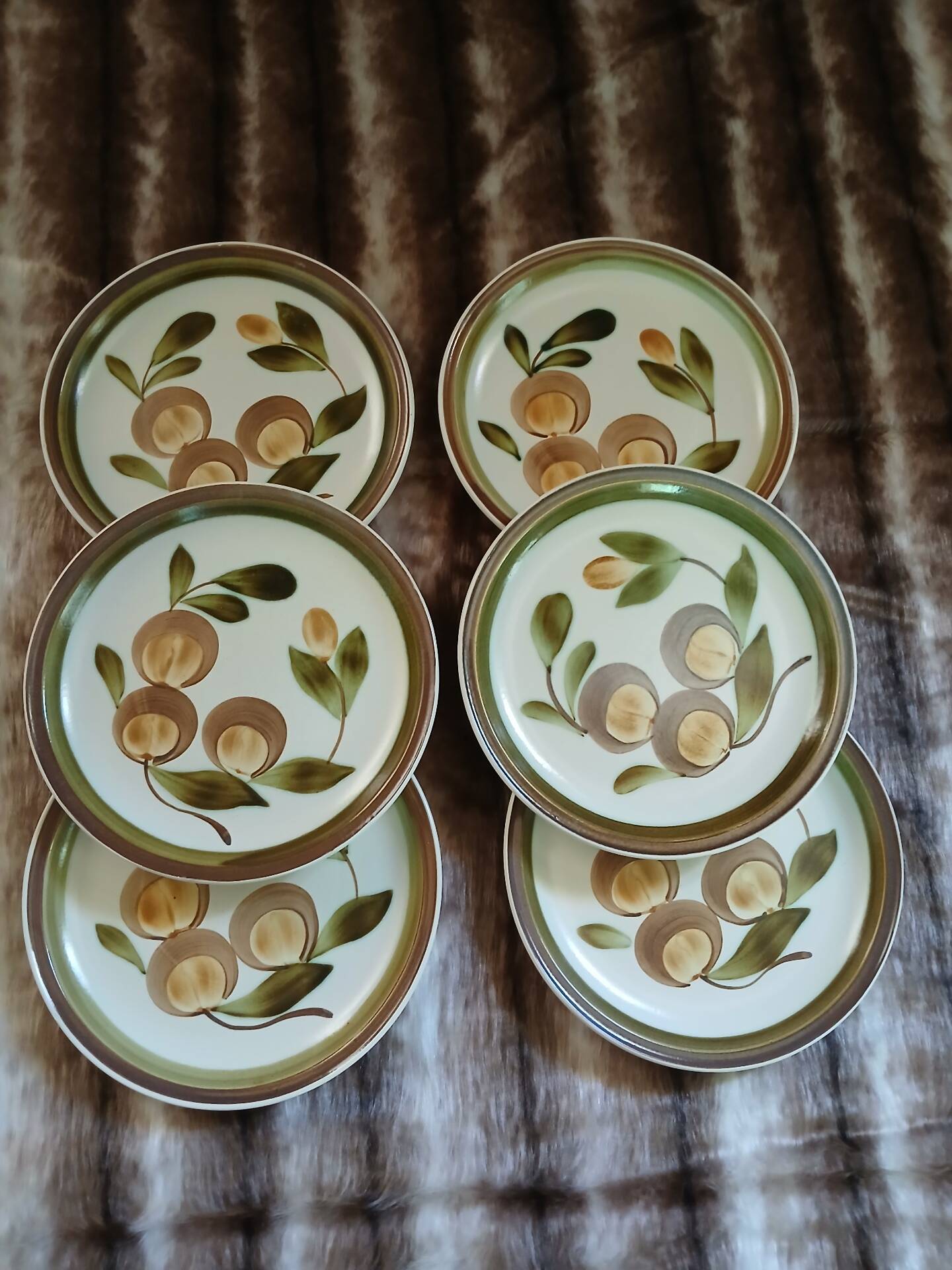 6 assiettes plates vintages Gien