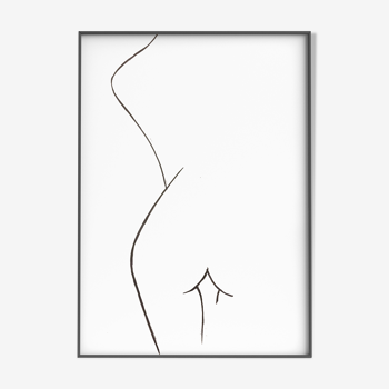 "Woman by line n°1" - 30x42cm