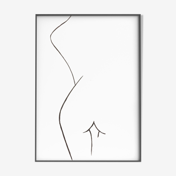 Woman by line n°1-30x42cm