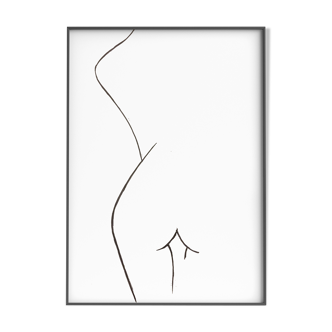 Woman by line n°1-30x42cm