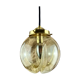 Lamp walking/suspension lamp large globe vintage molded glassware Murano smoked yellow