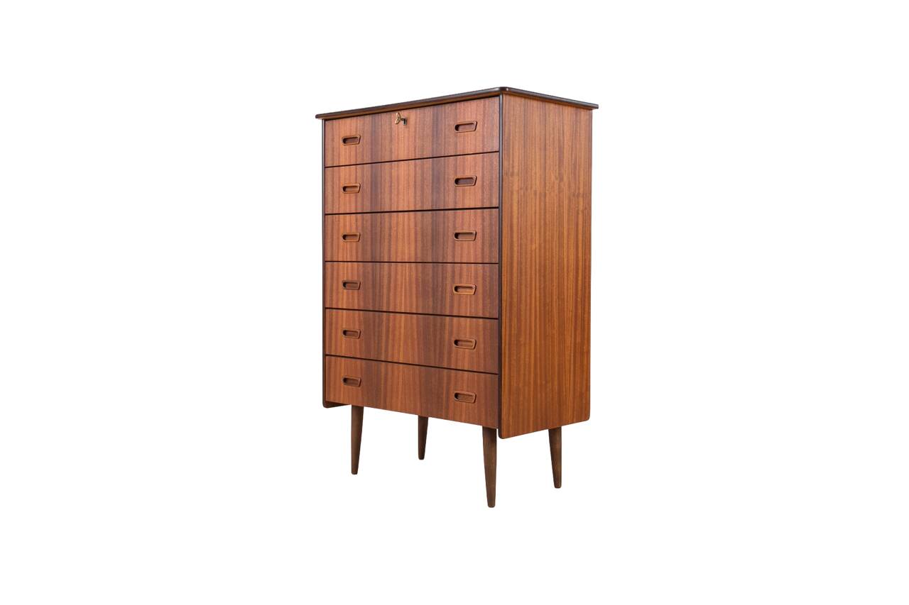 Commode en teck scandinave, années 1960