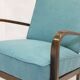 Art Deco curved wood armchair, 1950