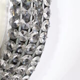 Miroir rond lumineux à strass