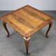 European Art Deco square coffee table from the 1930s in walnut veneer with a restored oiled finish