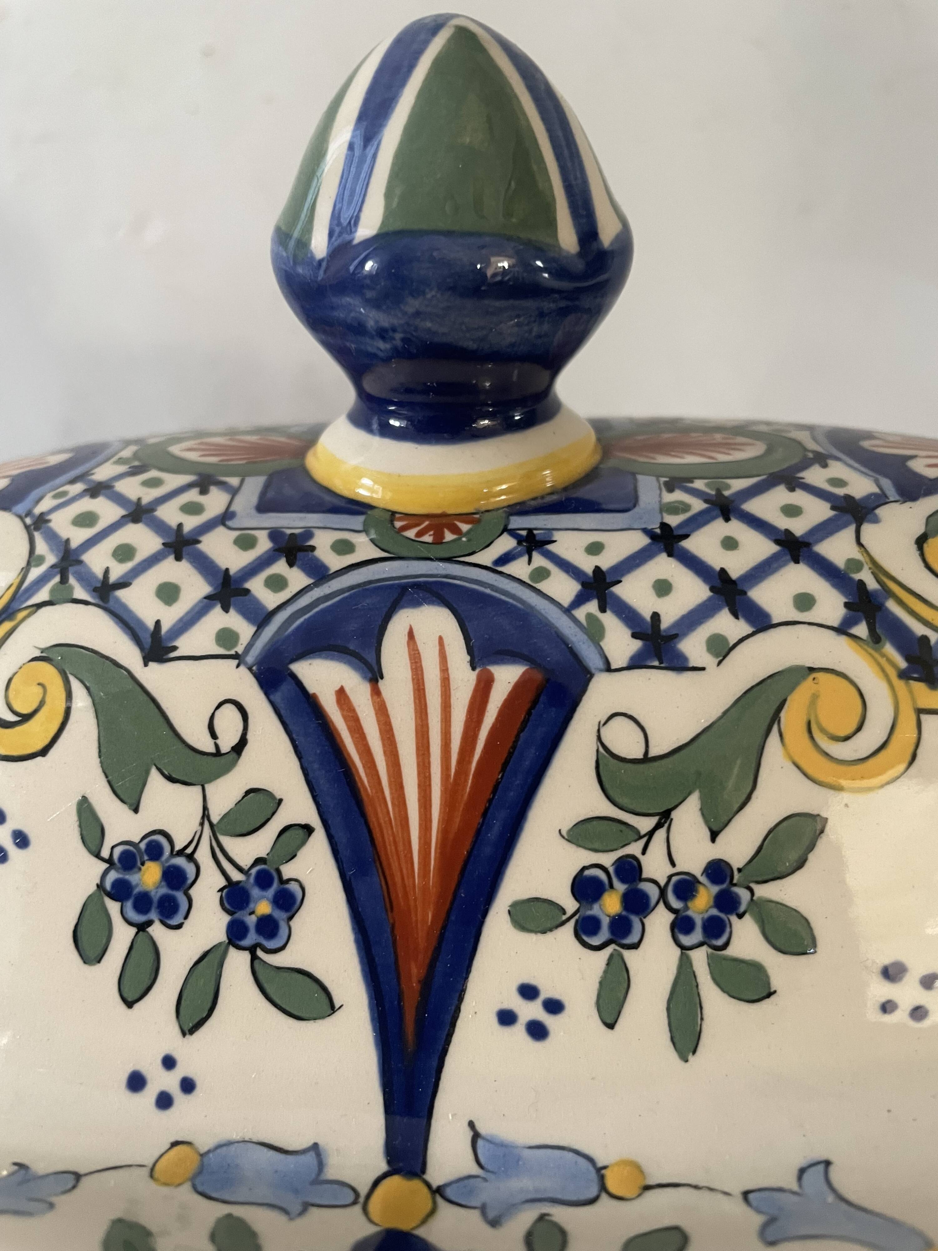 Desvres old Rouen faience plate