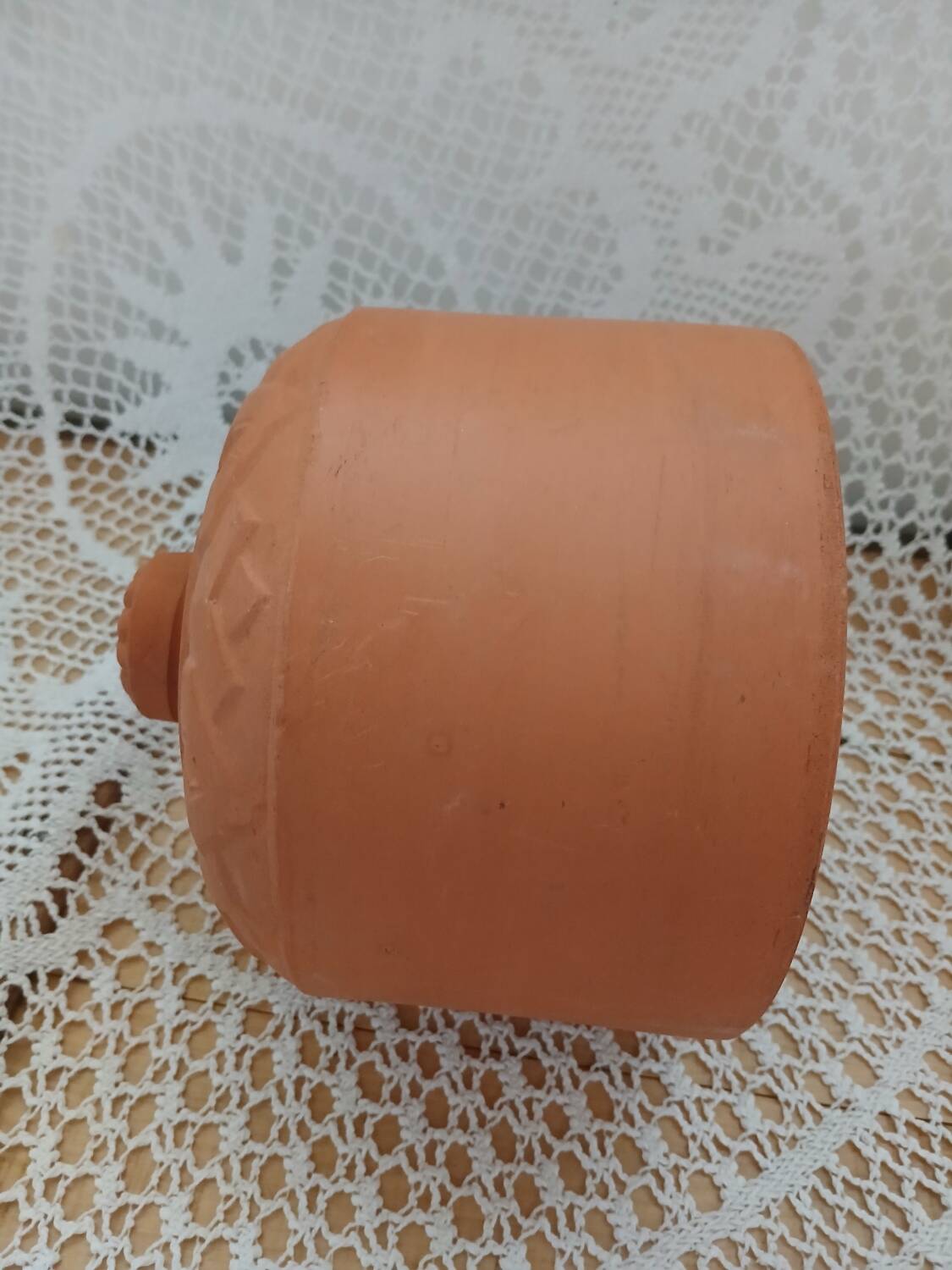 Terracotta butter dish with dome