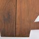 Mid-Century Circular Coffee Table with Wooden Base and Glass Top