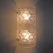 Pair of Modern Italian Murano Glass Textured Wall Sconces