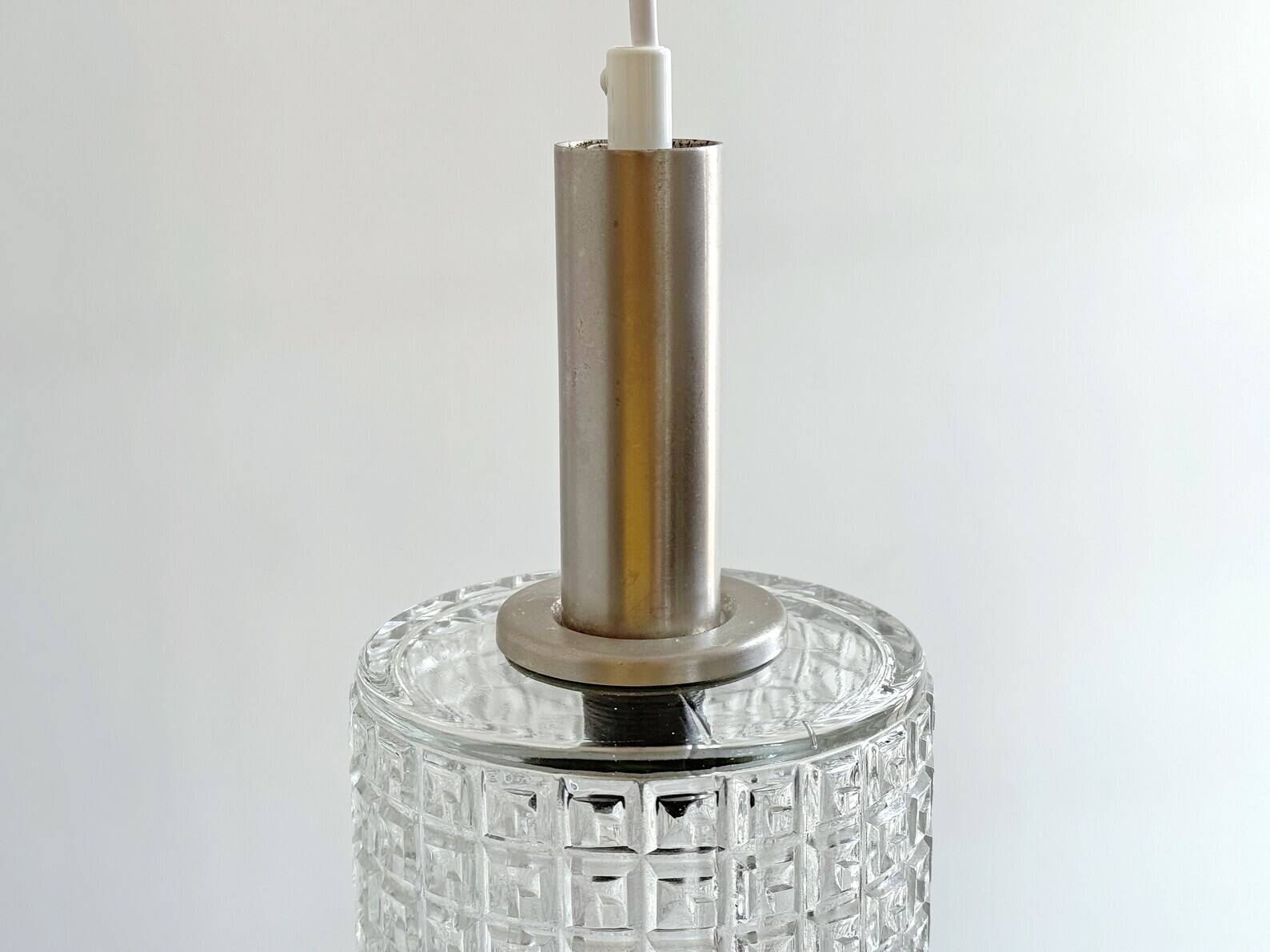 Vintage glass hanging lamp