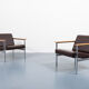 Pair of 1960s architectural armchairs