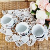 Set of 6 porcelain coffee cups